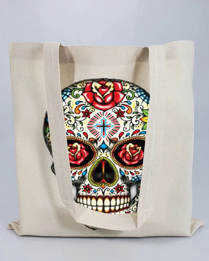 Skull Print - Light-weighted Bag is Ideal for Shopping, Yoga Class, and the Beach