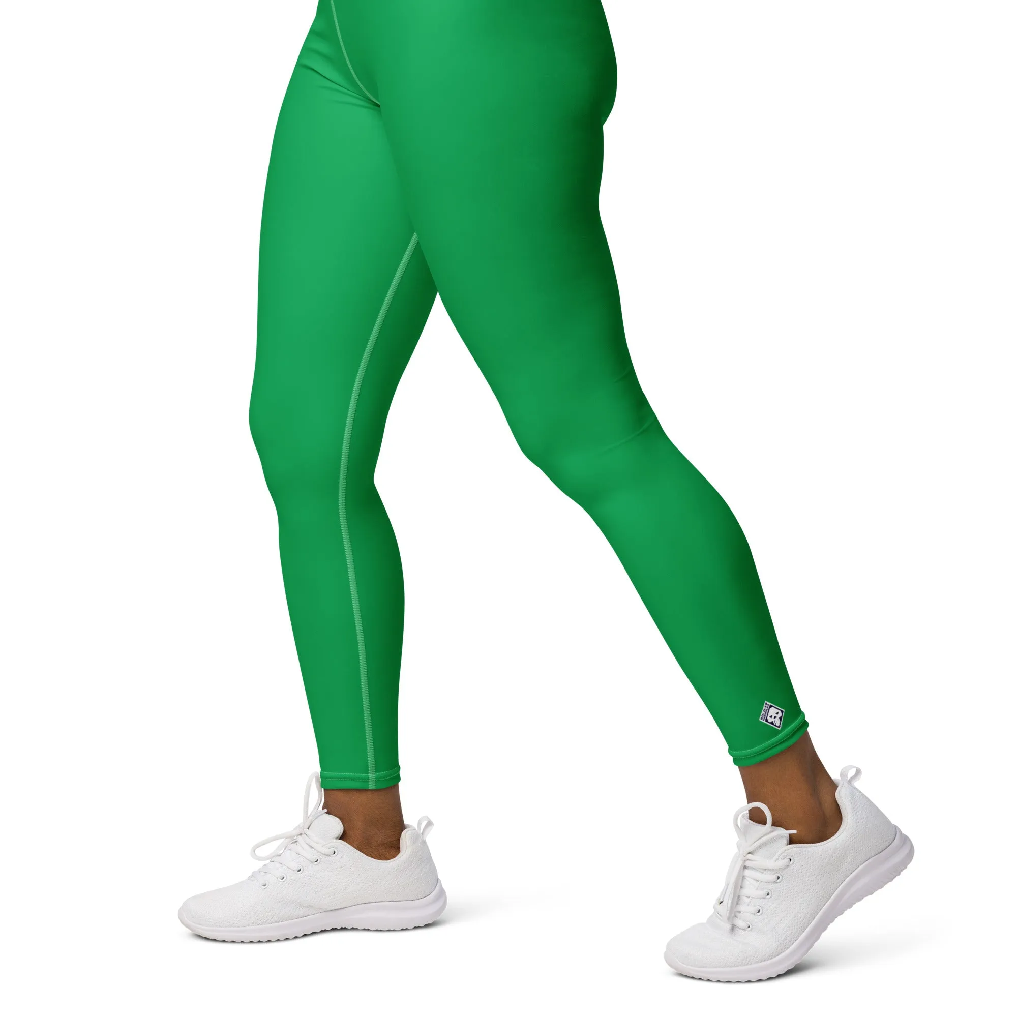 Sleek Silhouette: Women's Solid Color Yoga Pants Leggings - Jade