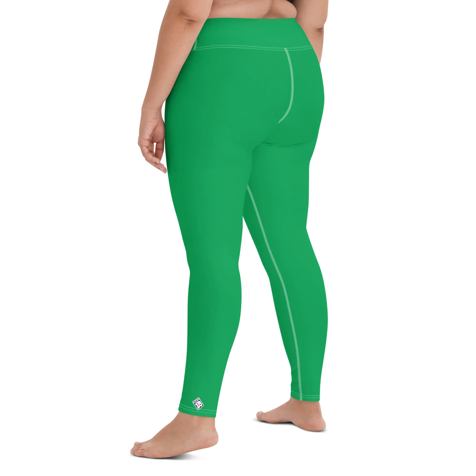 Sleek Silhouette: Women's Solid Color Yoga Pants Leggings - Jade