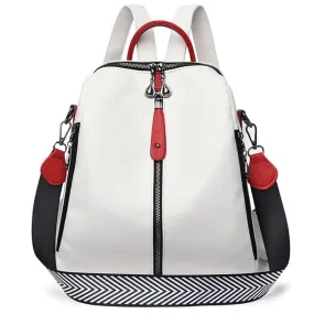 Soft PU Leather Zipper Backpack