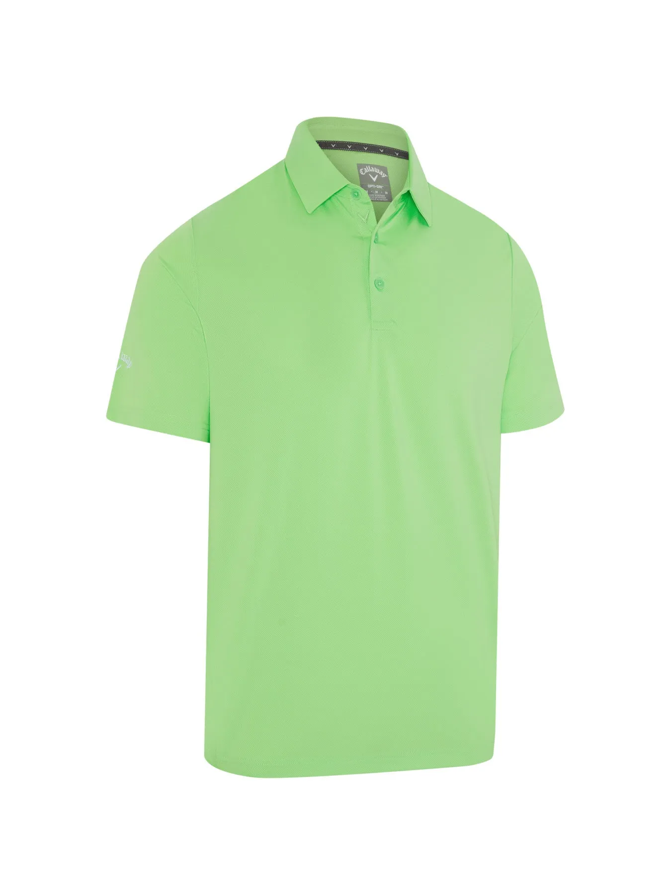 Solid Swing Tech Short Sleeve Golf Polo Shirt In Green Ash