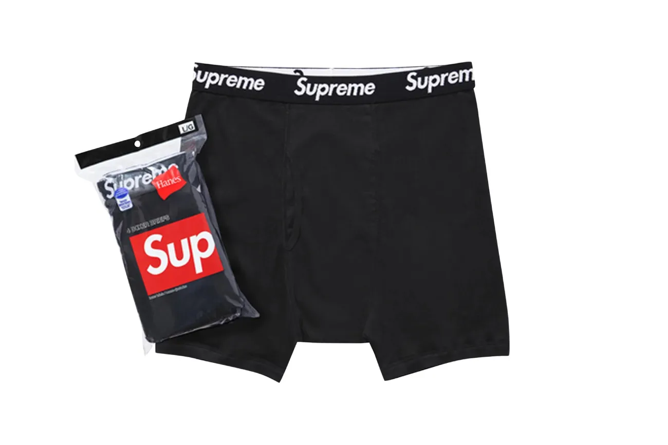 Supreme x Hanes Boxer Briefs (Single) 'Black'