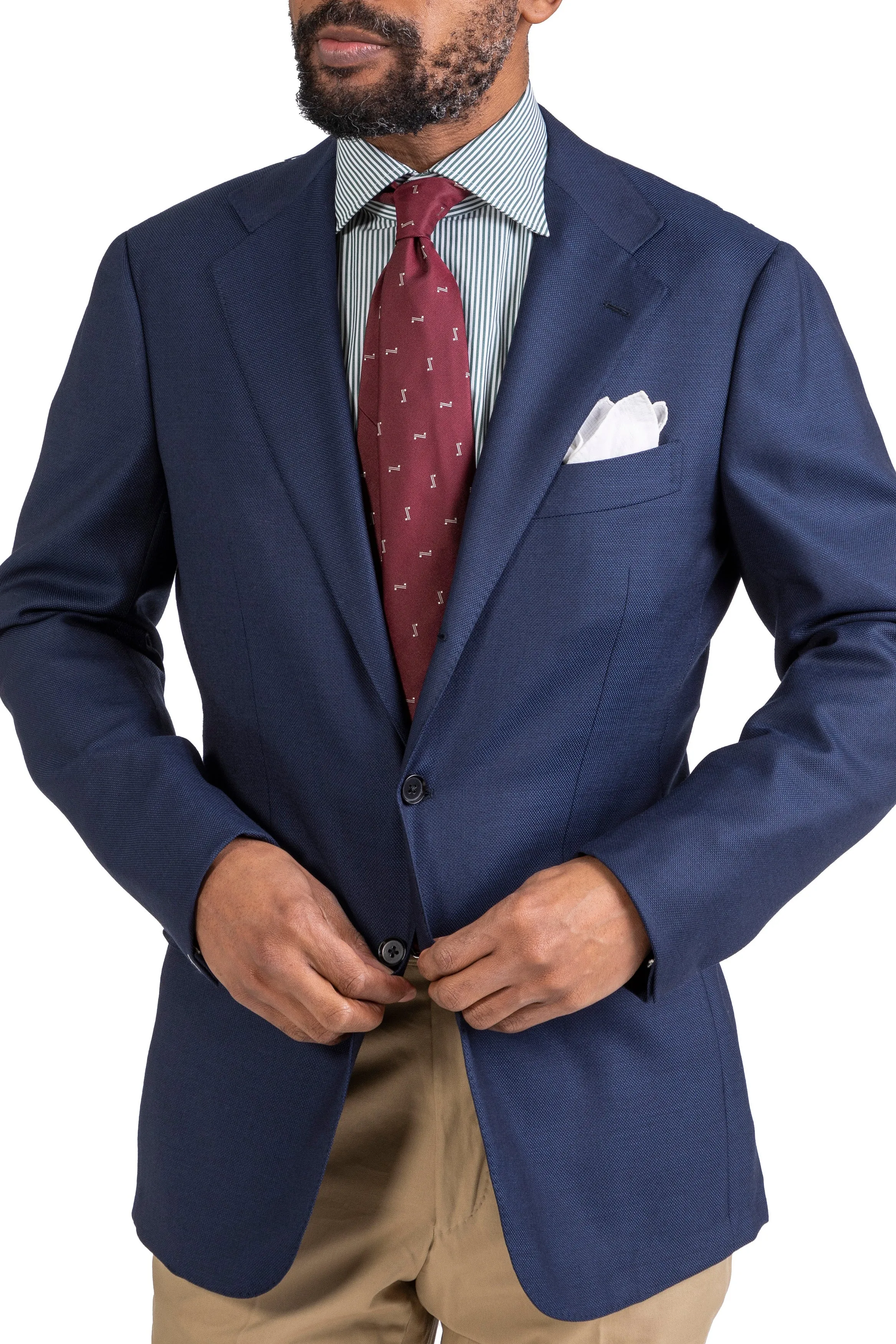 The Armoury Model 3 Blue Dormeuil Wool Sport Coat