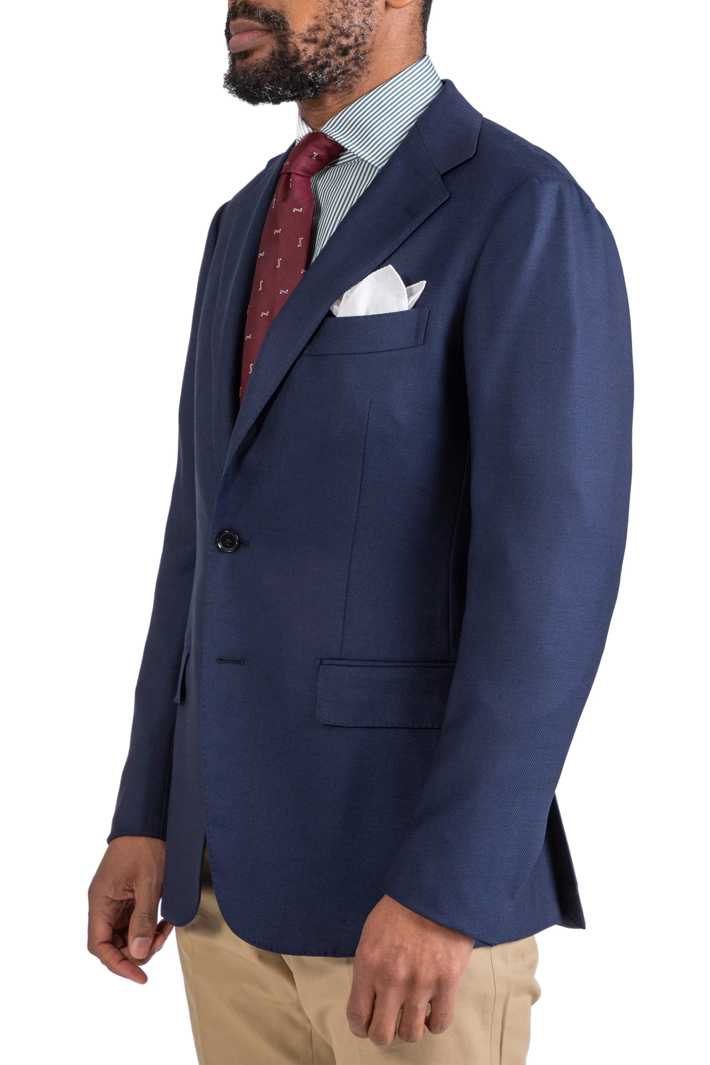 The Armoury Model 3 Blue Dormeuil Wool Sport Coat