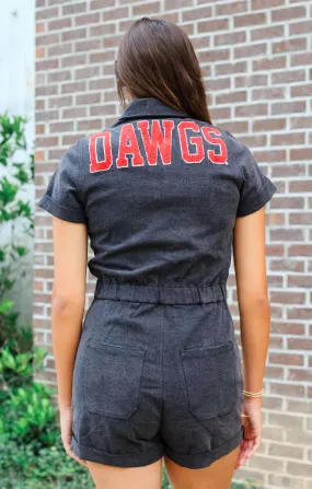 The Georgia Dawgs Denim Romper