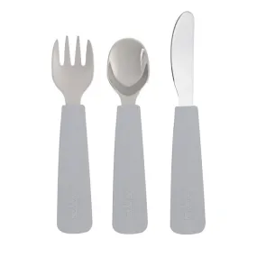 Toddler Feedie Cutlery Set - Grey