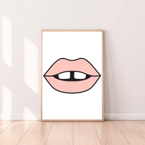 Wall Art Pale Pink Lips