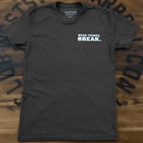 Weak.Things.Break™  Left Chest Logo T-shirt - Espresso