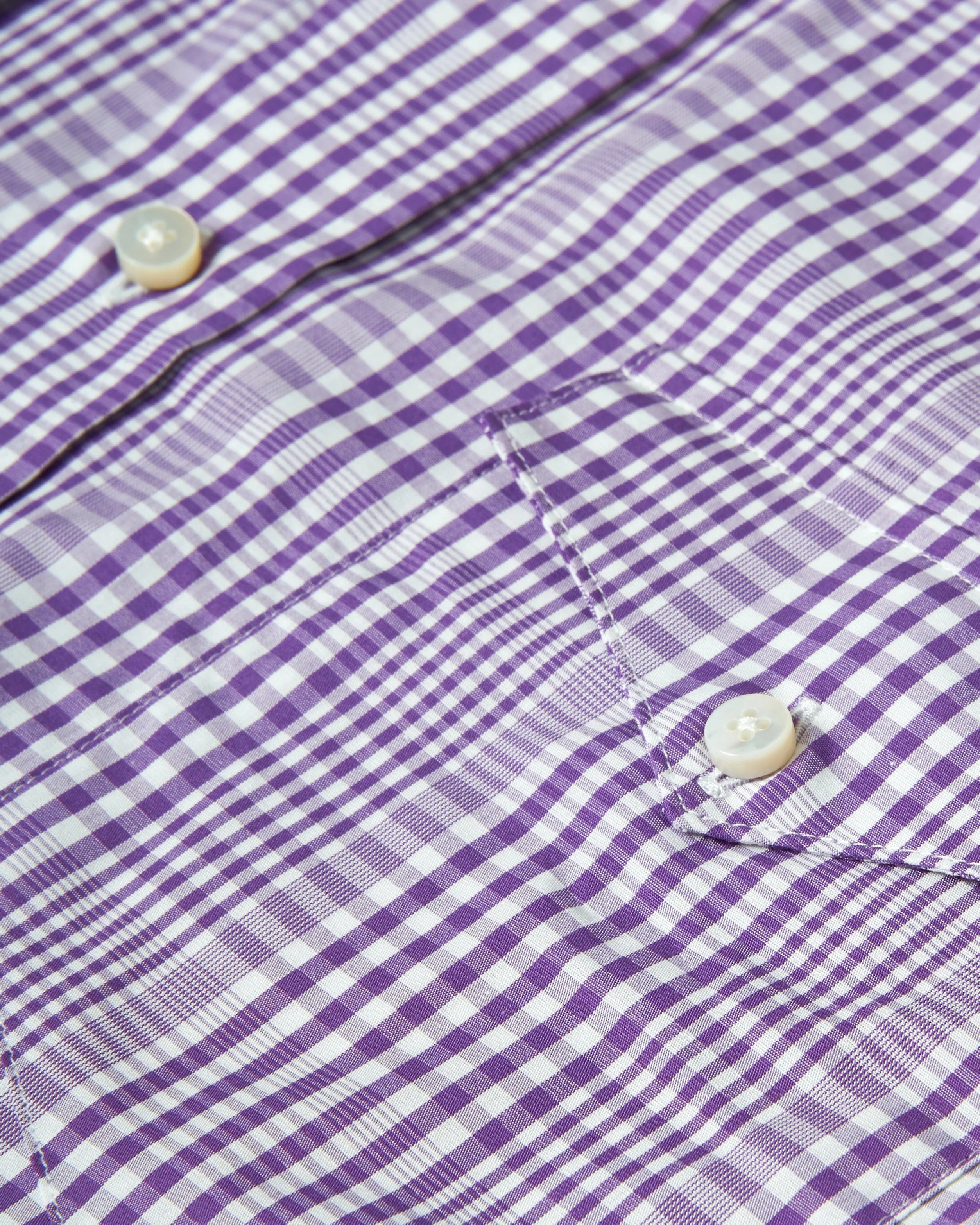 Western Sea-Washed Shirt in Purple Glen Plaid