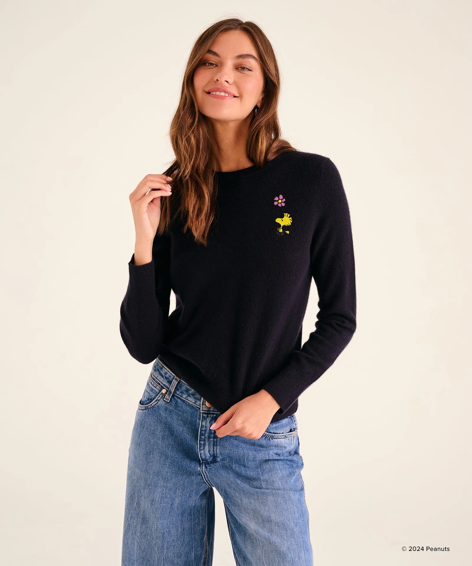 Women's Woodstock Flower Cashmere Sweater